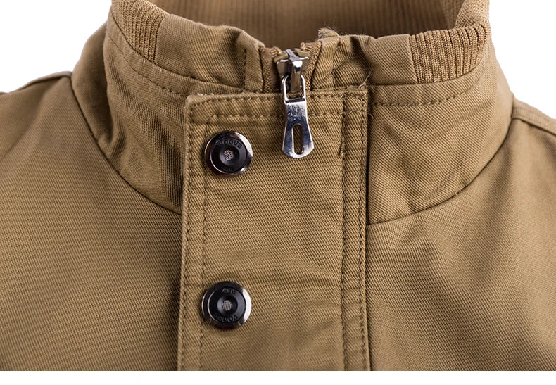TACVASEN Cargo Casual Jackets With Zipper Pockets
