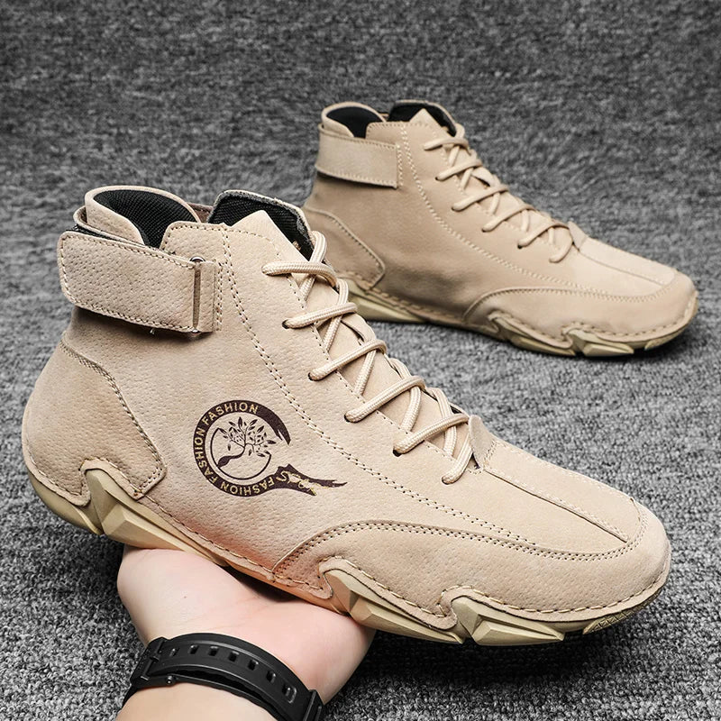 Male Casual High Top Loafer Sneakers