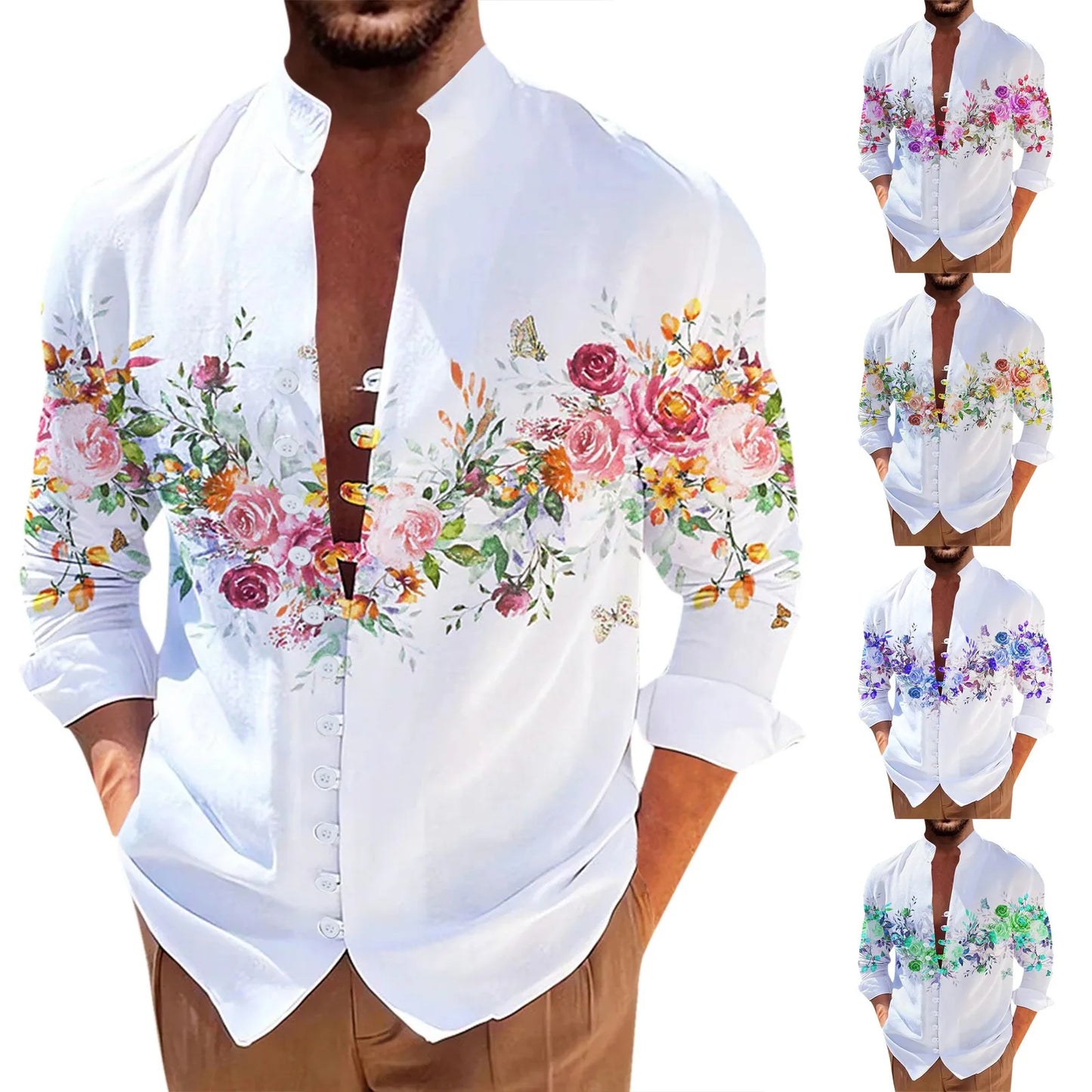 Long Sleeve Button-Down Summer Casual Shirt