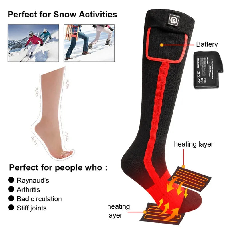 DAY WOLF Electric Heating Winter Unisex Socks