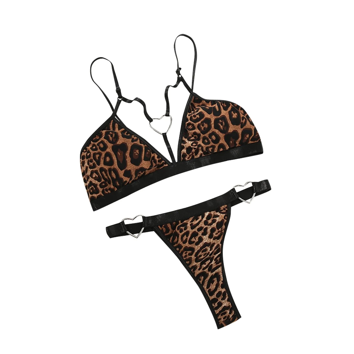 Leopard Lingerie Two-piece Bra And Brief Sets